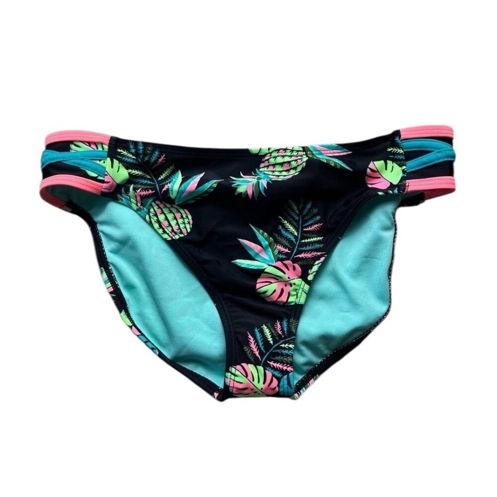 Angel Beach Girls Size 16 Neon Pineapple Print Bikini Bottom New